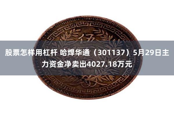 股票怎样用杠杆 哈焊华通（301137）5月29日主力资金净卖出4027.18万元