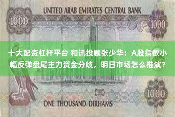 十大配资杠杆平台 和讯投顾张少华：A股指数小幅反弹盘尾主力资金分歧，明日市场怎么推演？