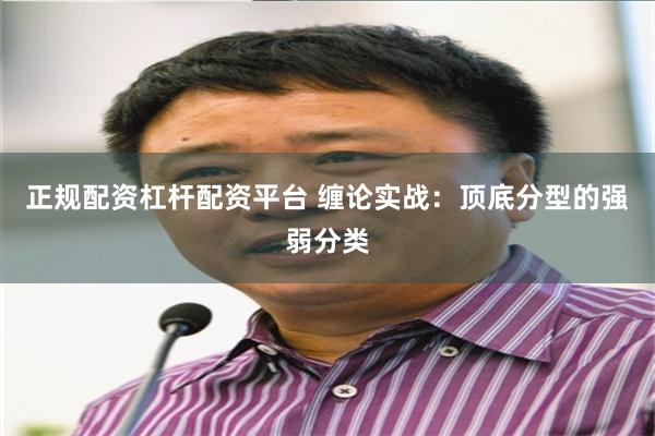 正规配资杠杆配资平台 缠论实战：顶底分型的强弱分类